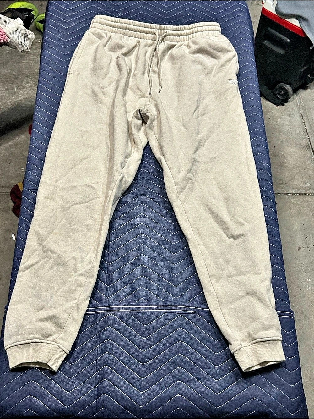 Reebok Fleece Joggers OTMHR Men's Sweatpants Large White